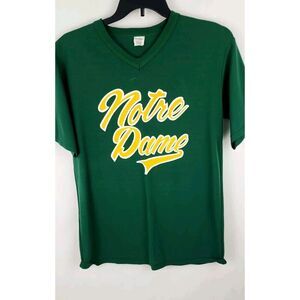 VTG Notre Dame Jersey Shirt Mens Medium Green 70s 80s